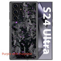 Magnetic forged carbon fiber Samsung phone case in pink yellow red green blue black for S23 Ultra to S25 Ultra