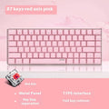 82-key mechanical gaming keyboard with RGB backlight on metal frame
