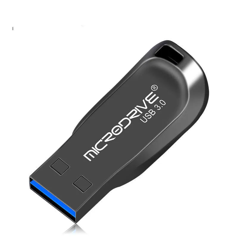 Metal waterproof USB 3.0 flash drive 64GB in black or silver grey with spin design