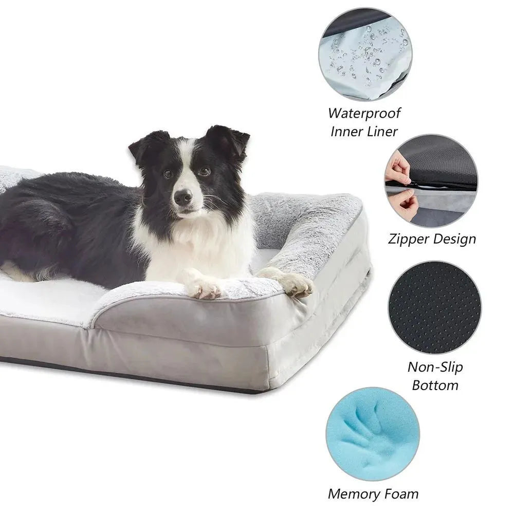 Waterproof Oxford fabric dog bed sofa mat for medium dogs cats with washable surface in L size
