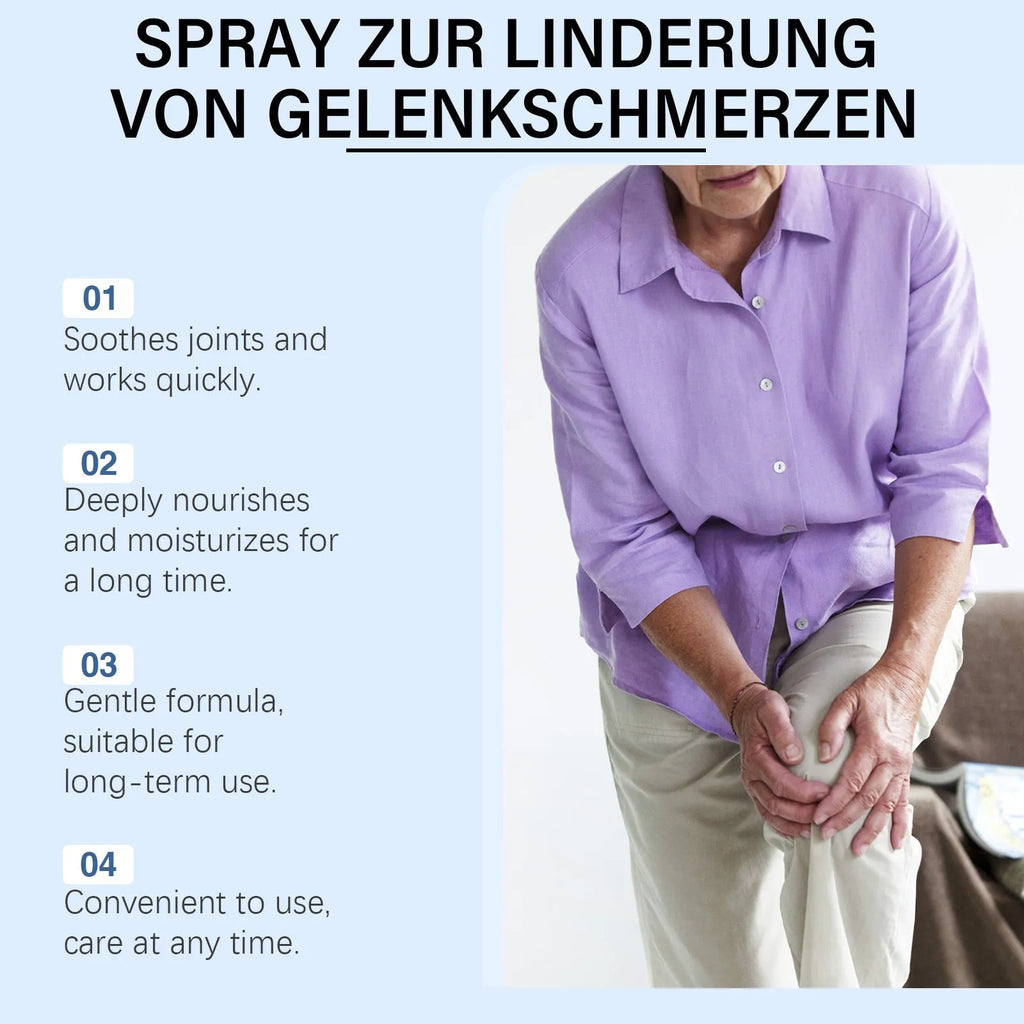 Joint Relief Spray 60ml bottle with standard specification label, body care kit for universal skin types
