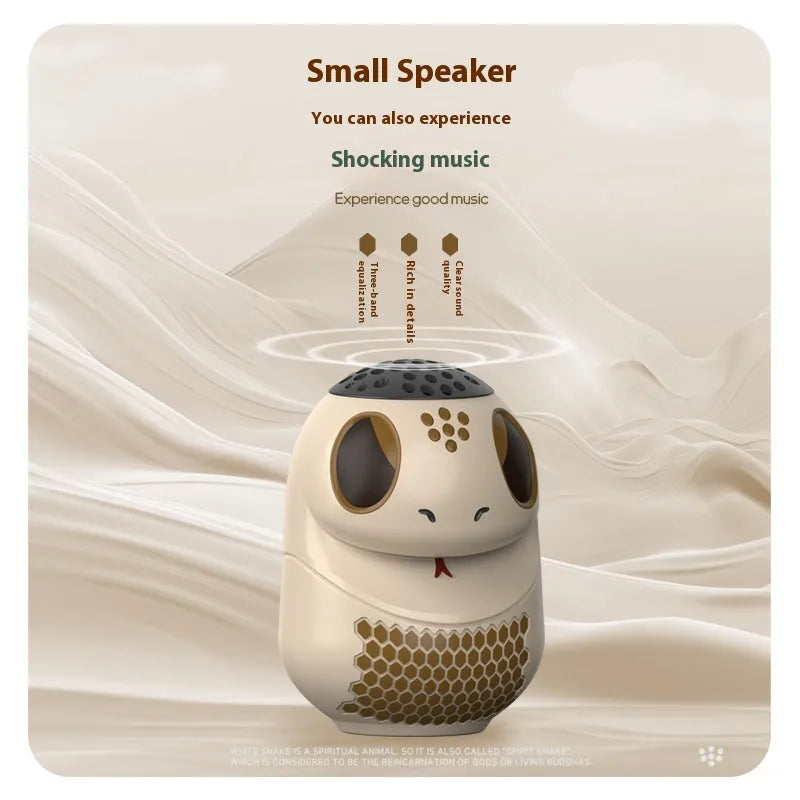 TK900 White wireless cartoon Bluetooth-compatible speaker with USB power, card insertion, lighting, waterproof and drop-resistant features