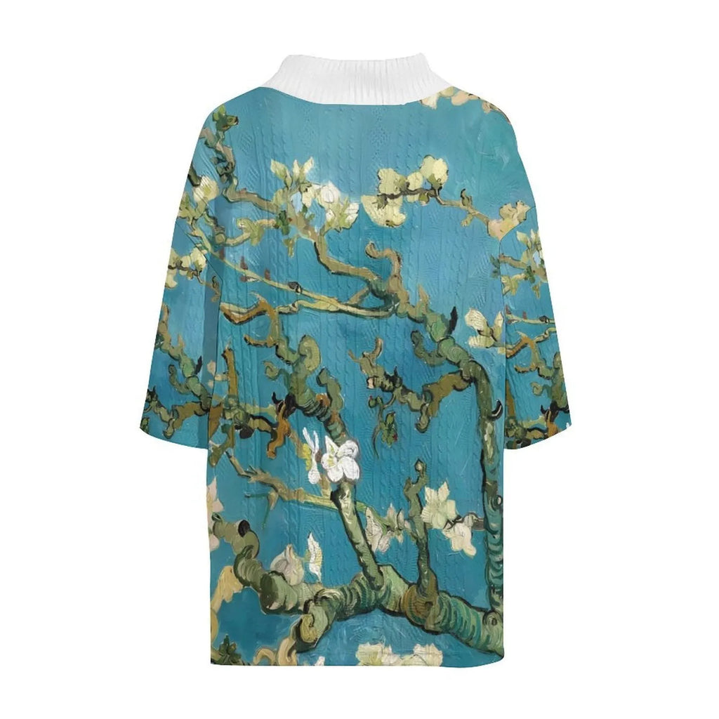 Men's peacock blue knitted casual shorts suit with T-shirt top on a plain background.