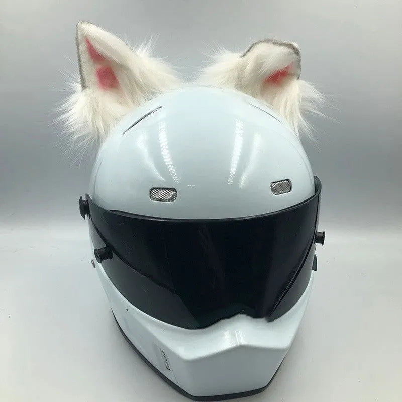 ABS helmet decorations with animal ears and tail for motorcycle and electric bike helmets