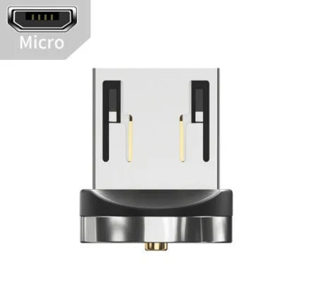 Essager 360-degree rotate magnetic USB-C charging cable with nylon braid, blue LED indicator, and aluminium alloy connector in black