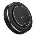 Round aluminium alloy car fragrance diffuser seat in black, red, or silver with four refill tablets.