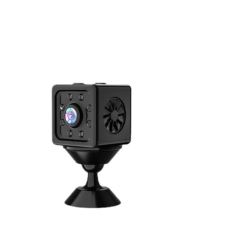 Black K13 remote network sports HD camera with cubic design on its included mounting bracket.