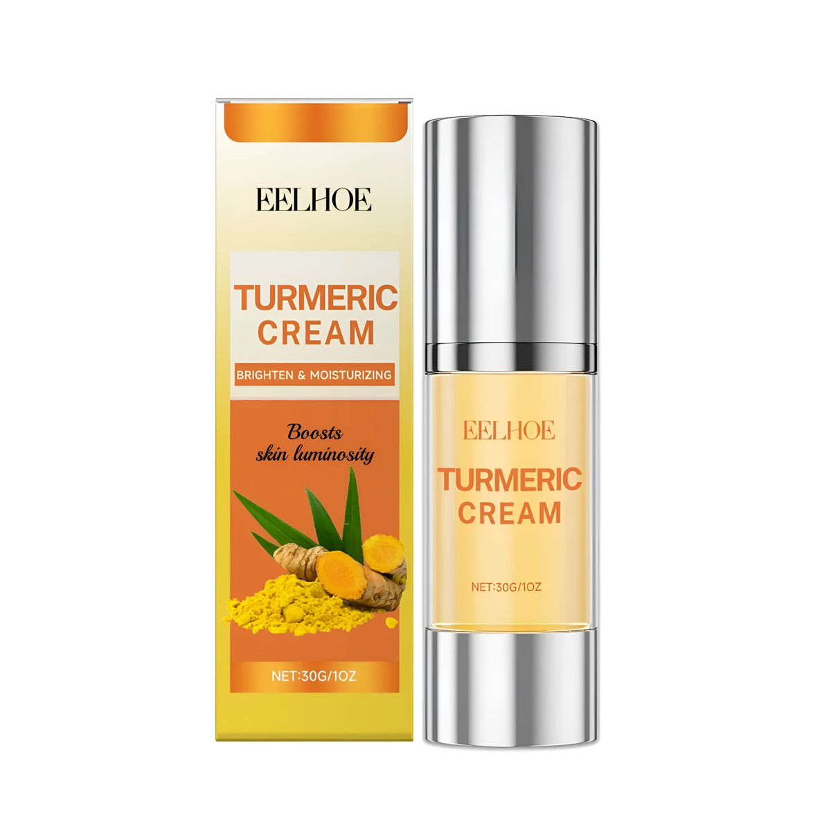 Turmeric moisturising facial milk 30g with vitamin E and tea tree oil, daily face moisturiser