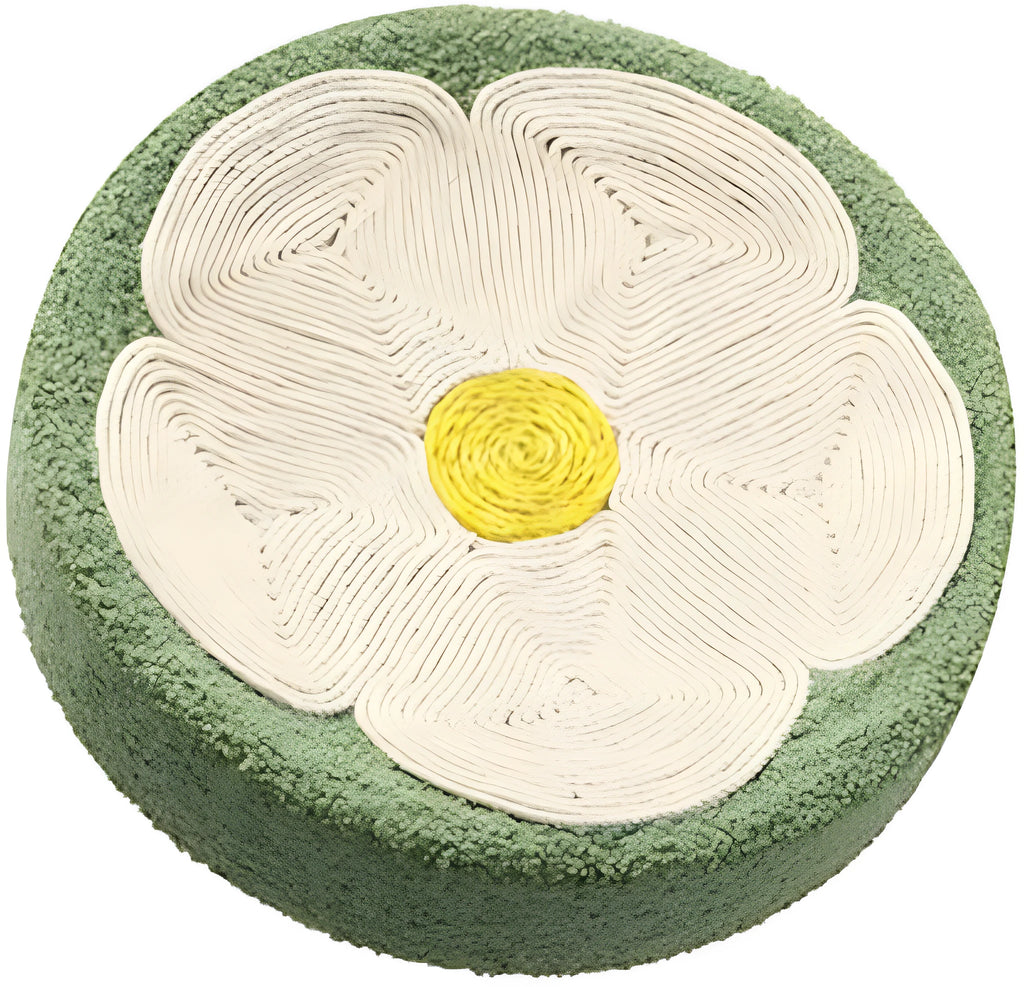 Green sisal cat scratcher bowl lounge bed measuring 39cm across.