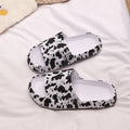 Leopard print EVA slippers for women with thick sole in Korean fashion style