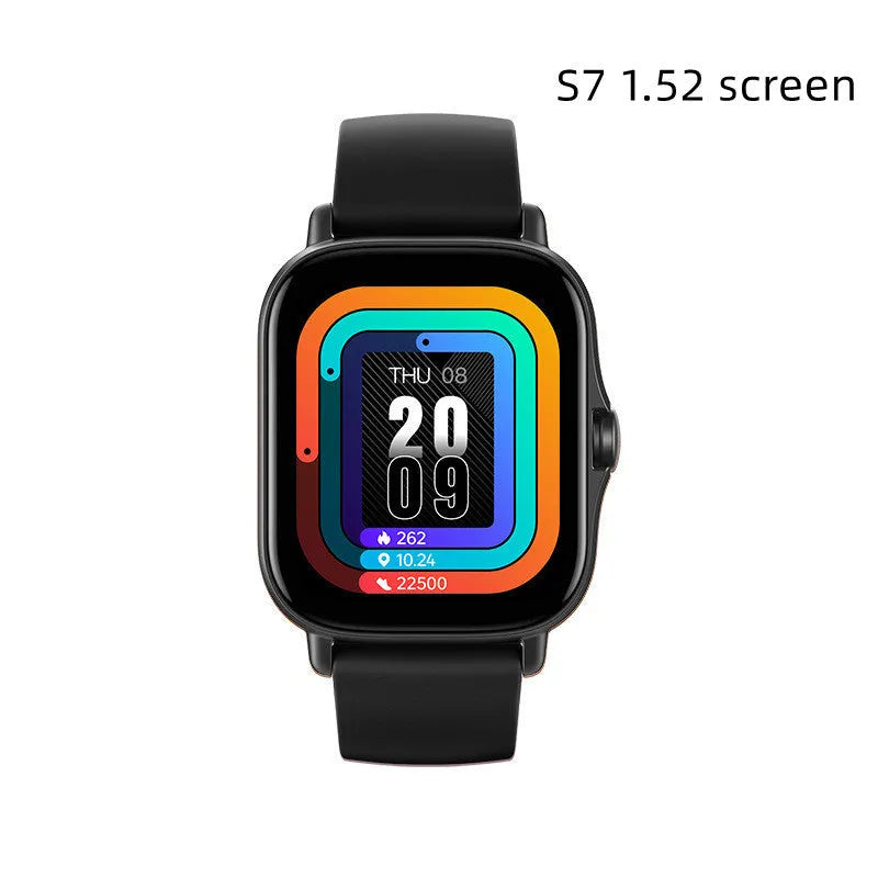 GT20 black smartwatch with alloy case and silicone strap on a wrist