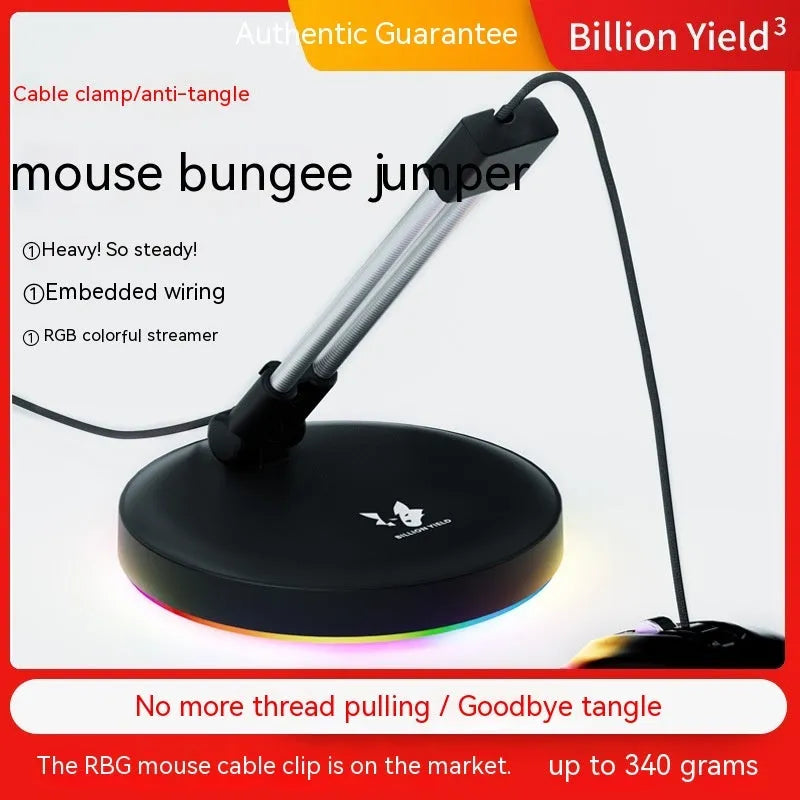 ABS mouse cable holder for desk cord management in black colour option