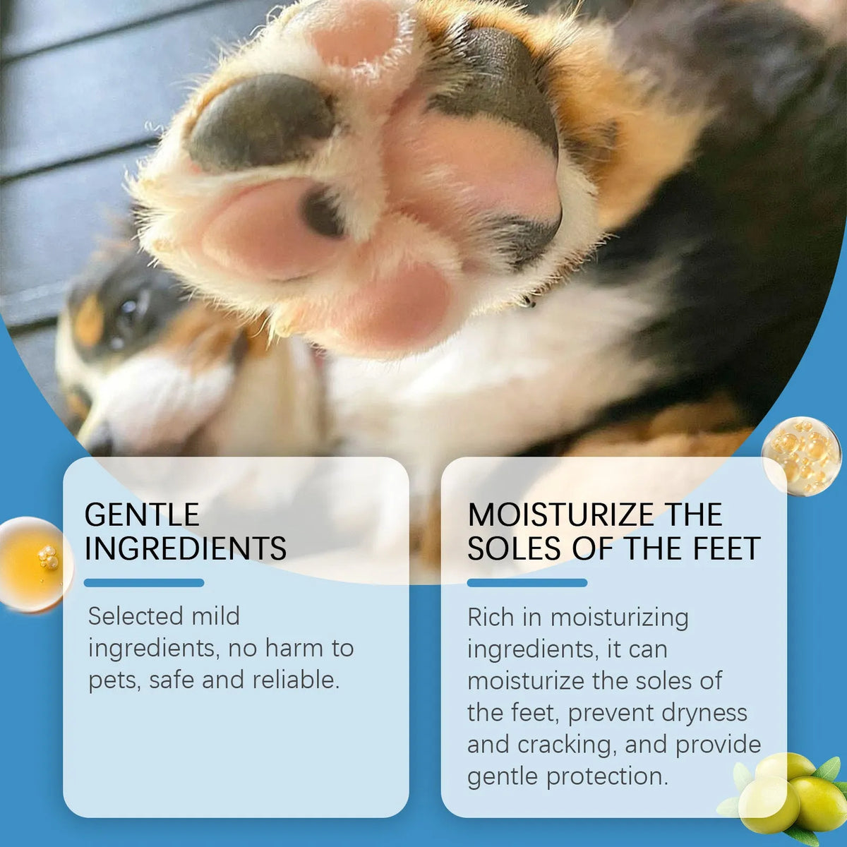 30g pet foot care cream tube for dog and cat paw pad moisturising with glycerin vitamin E and olive oil