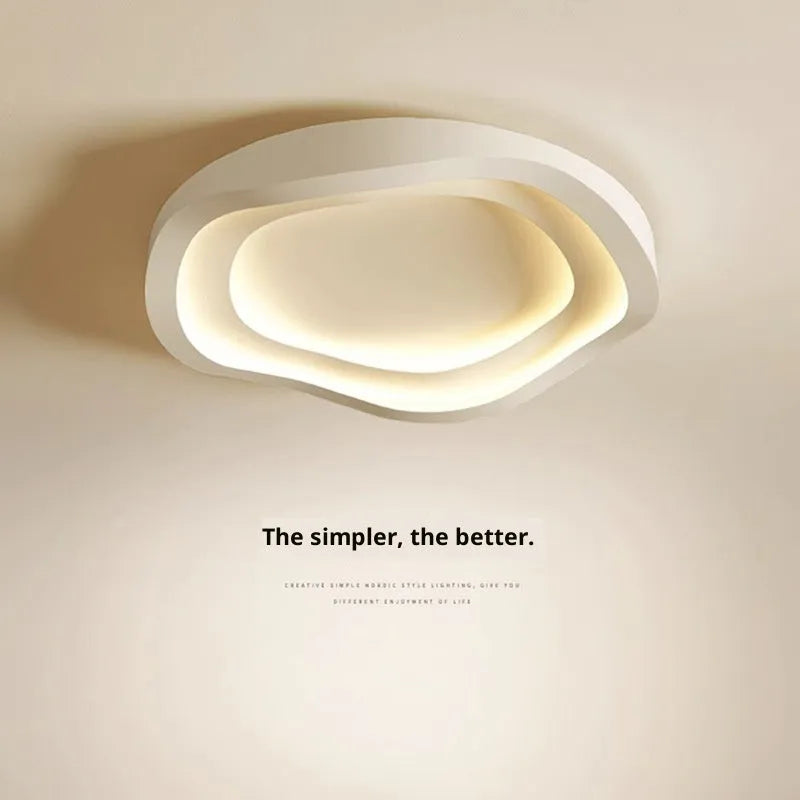 50cm LED ceiling light for bedroom with acrylic lampshade and iron body, modern simple flush mount