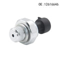 Silver metal fuel pressure sensor for automotive use, compatible with GM models.