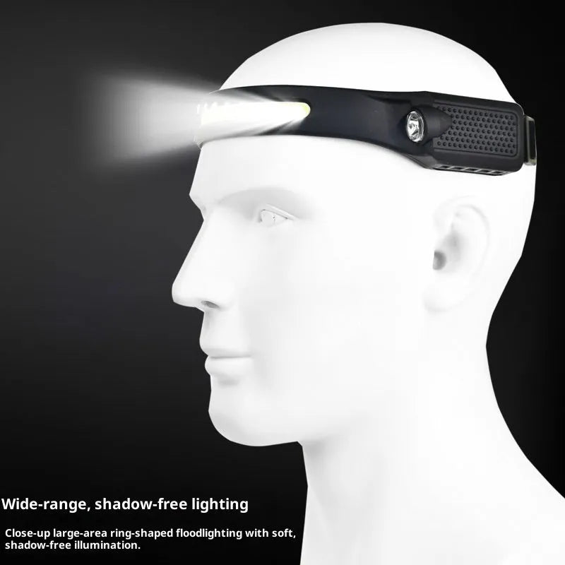 COB headlight single side lamp 400 mAh for outdoor riding, fishing and mountaineering
