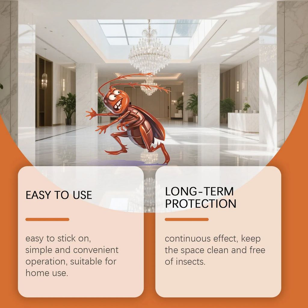 Cockroach killer bait stickers and glue traps pack for indoor kitchen pest control