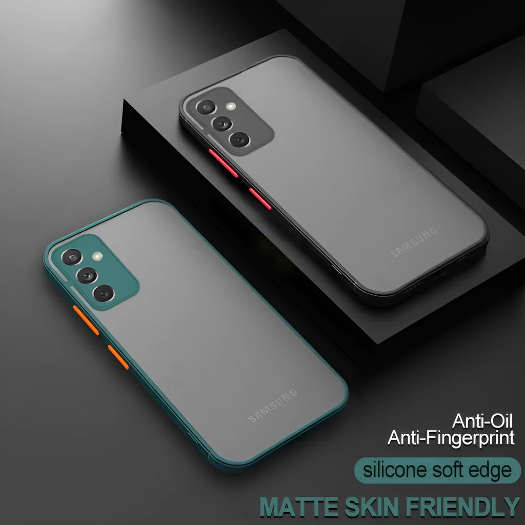 Frosted TPU phone case rear cover transparent customisable for Samsung A54 S20 S21 S22 models