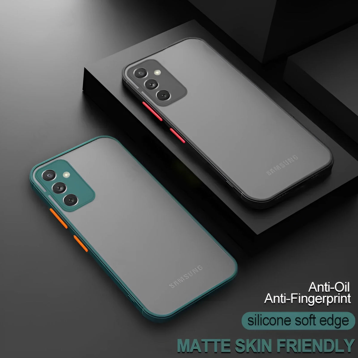 Frosted TPU phone case rear cover transparent customisable for Samsung A54 S20 S21 S22 models