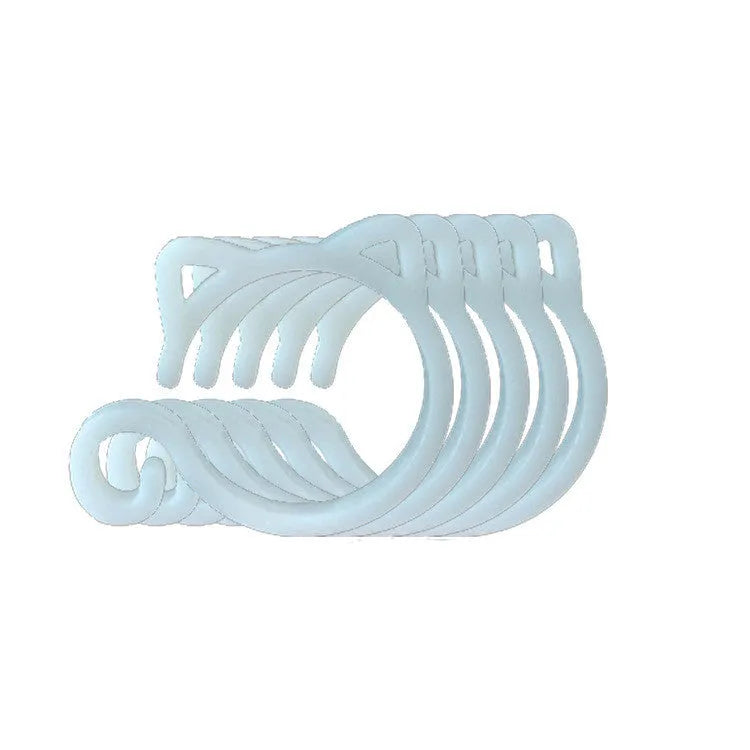 Colourful cat-shaped plastic plant clip for garden stem support.