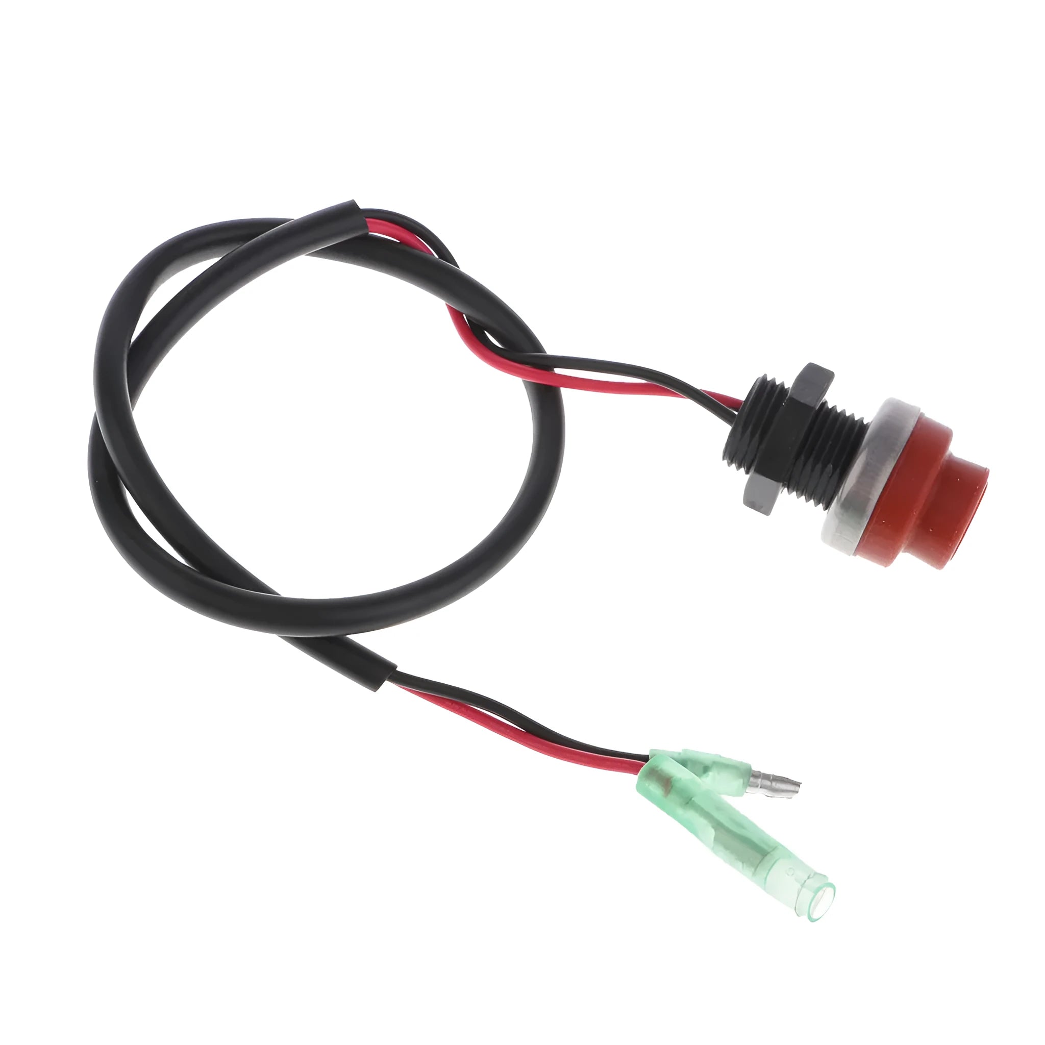 YAMAHA brand marine engine emergency stop kill switch with coiled safety lanyard cord.