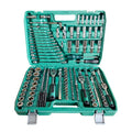 216-piece alloy steel socket wrench set in storage box with 72-tooth ratchet for car and machinery repair