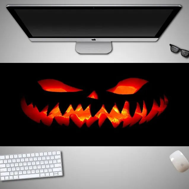 Halloween mouse pad with non-slip rubber cloth material in oversized dimensions for gaming