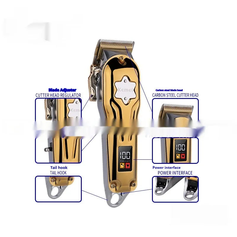 Electric hair cutter KM-2011 rechargeable suit with low noise for home haircuts