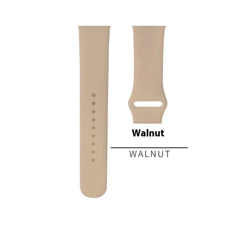 Silicone strap for Apple Watch 1-9 SE, in light peach pink, with buckle, for 38/40/41mm case