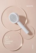 One-click self-cleaning pet comb with fine stainless-steel needles, 177 x 45 x 73mm, for dogs and cats