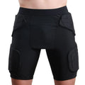 Black anti-collision sports pants for basketball and rugby with waist protection, sizes M to 2XL