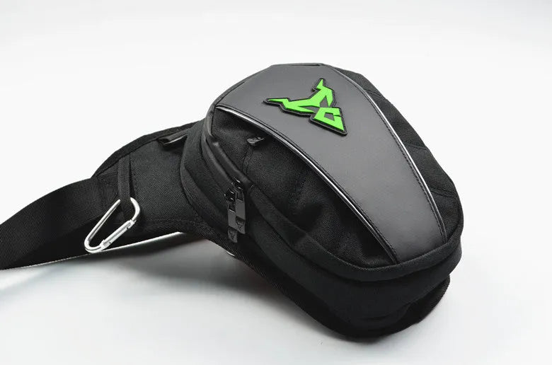 Motorcycle leg bag in Oxford cloth with crossbody, shoulder, waist, and leg mounting options
