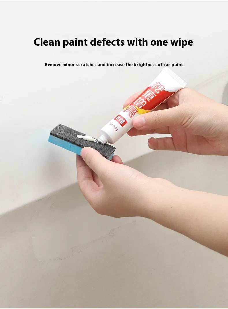 Car repair wax kit with 9657A and 9657B bottles and a frosted sponge mop for scratch removal and polishing