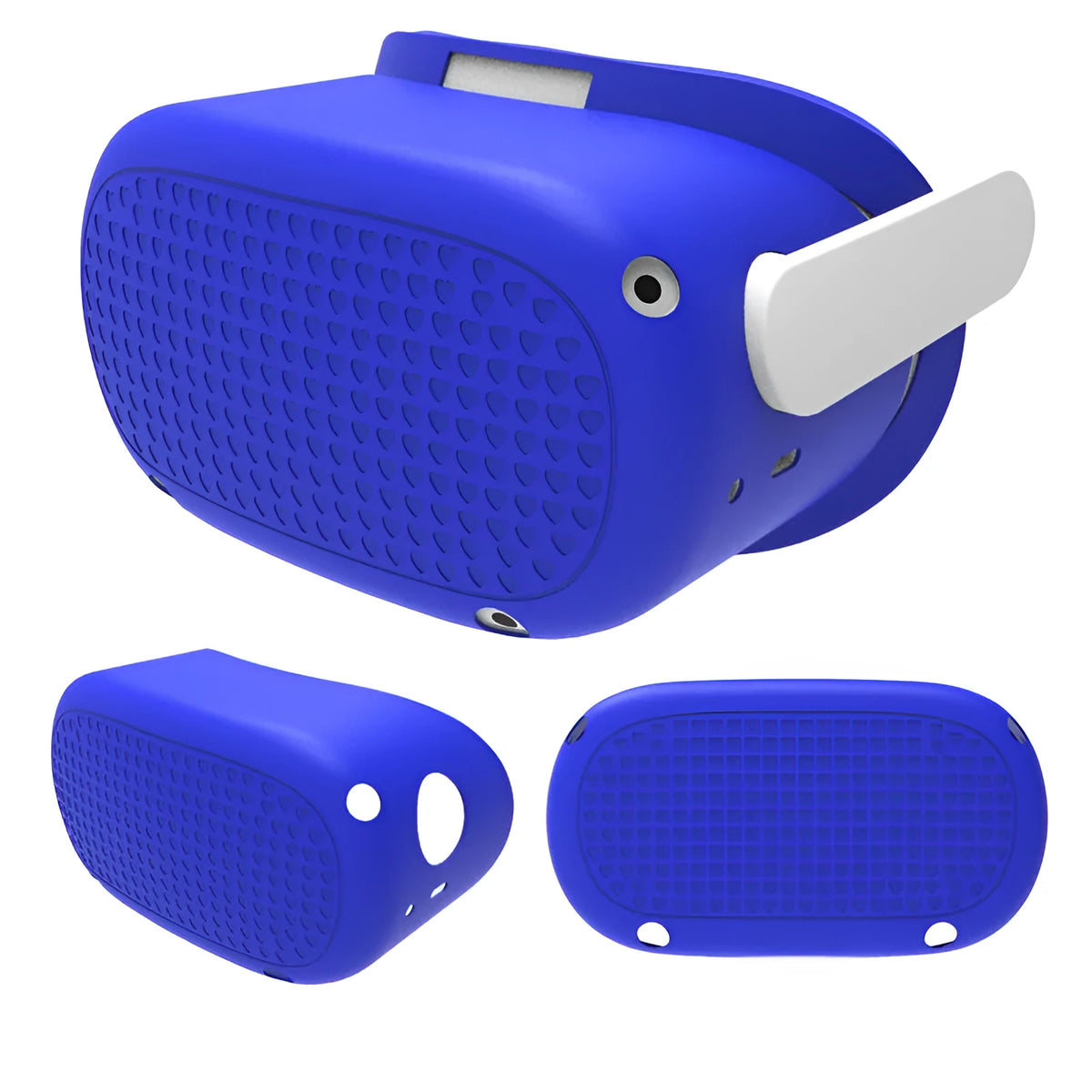 Silicone protective cover for Oculus Quest 2 VR host in black with heart pattern