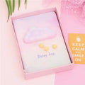 Cloud bubble light notebook with imitation leather cover, wireless binding, 12x17cm paper, Love or Star bright cover option