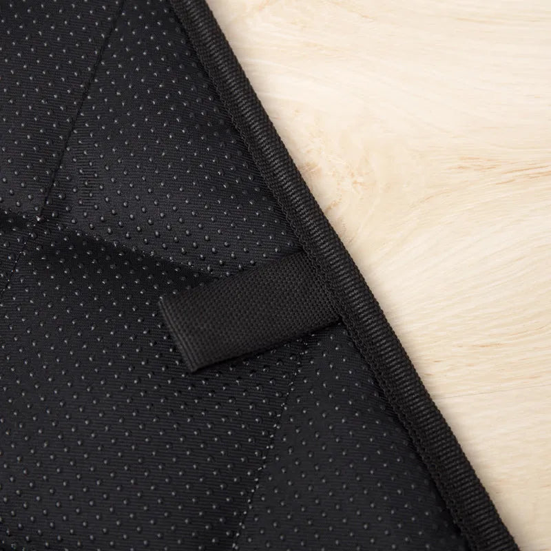 Non-slip cooling pet mat in gray cloth, waterproof and breathable, available in five sizes S to 2XL