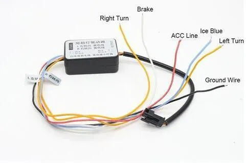 12V LED strip light for car decoration, soft flexible colour lamp in blue or red, 90cm to 150cm
