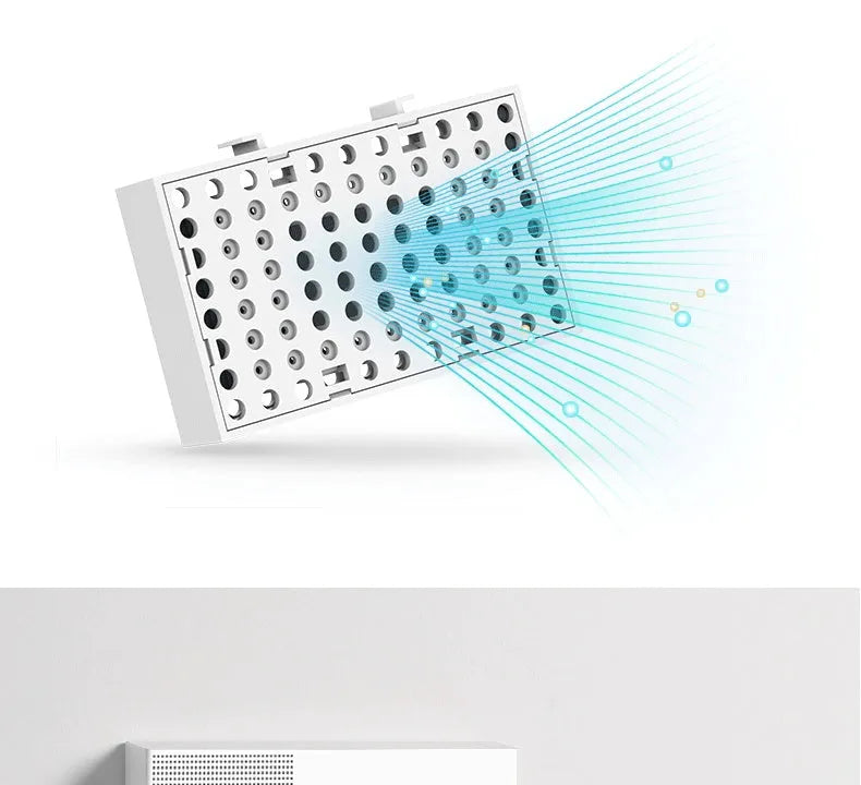 Smart Purifier ABS white air purifier with 164x40x32mm dimensions and two spare filters