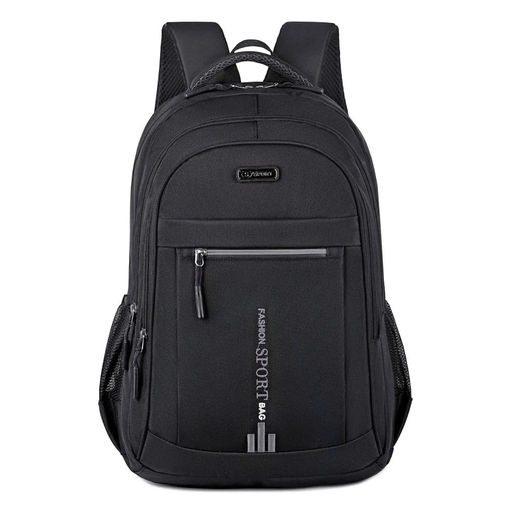 Oxford cloth business backpack with air-pillow straps in multiple colour options including black, green, blue, and orange