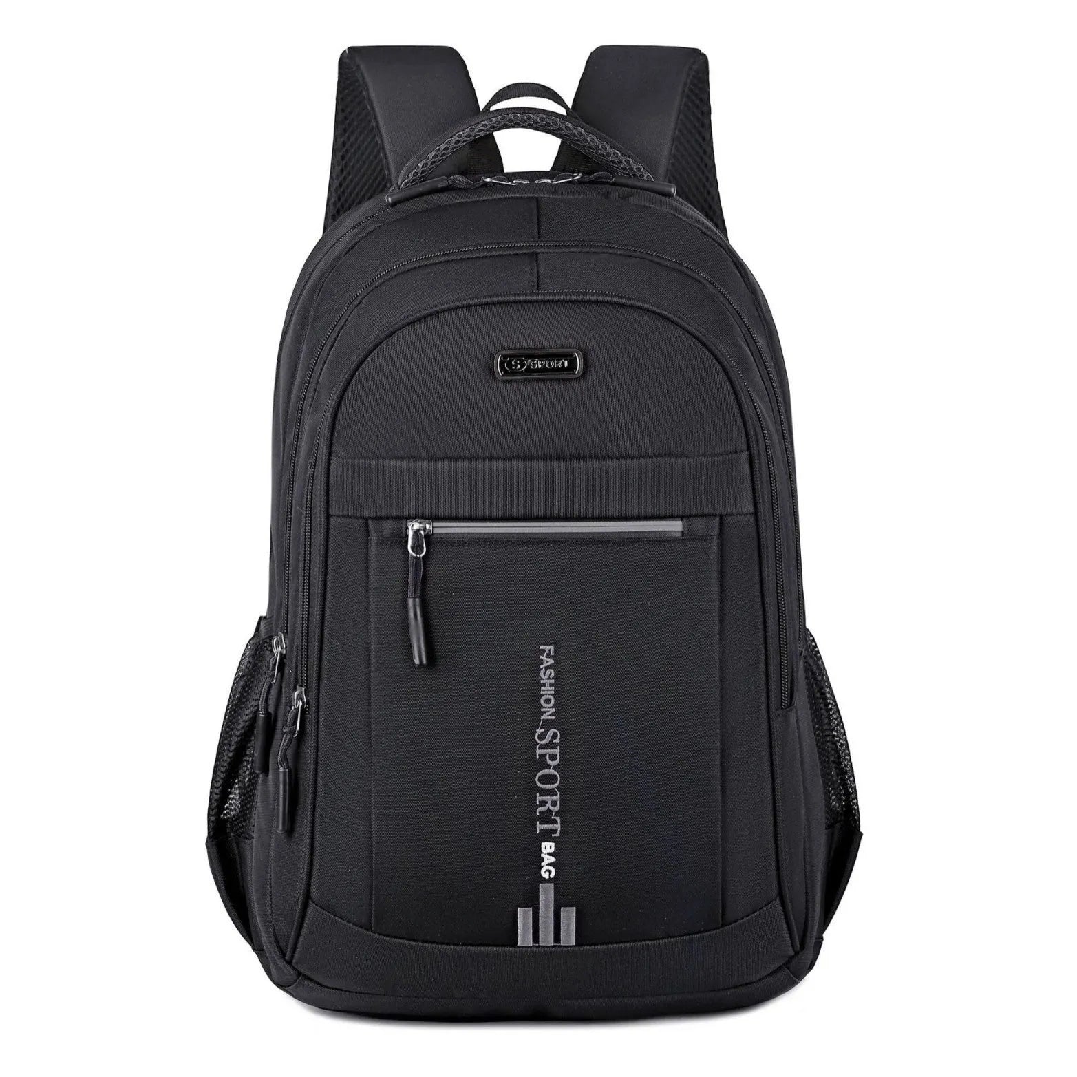 Oxford cloth business backpack with air-pillow straps in multiple colour options including black, green, blue, and orange