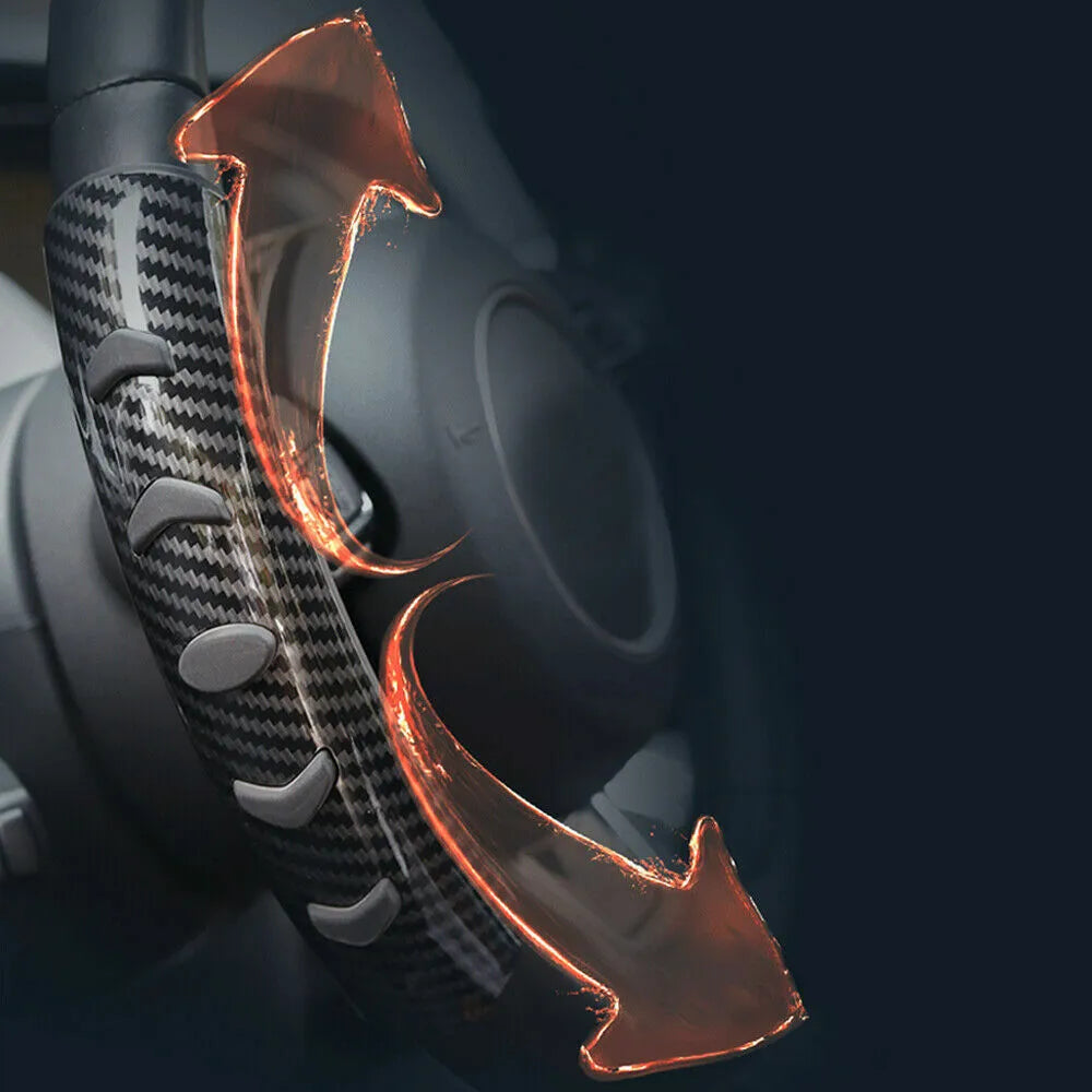 Carbon fibre black steering wheel anti-skid sleeve for 38 cm diameter wheels