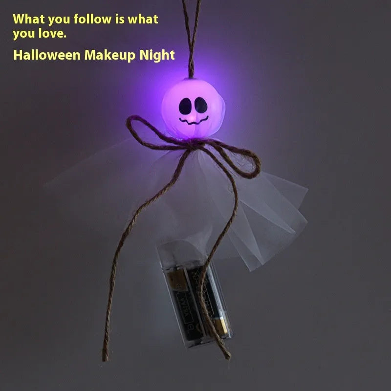 Halloween LED lighting chain with colourful ghost lights for haunted venue decoration
