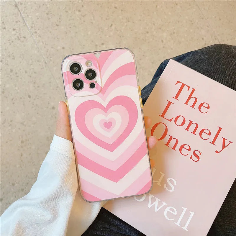 TPU full cover phone case in camouflage pattern with blue and pink colours for iPhone models