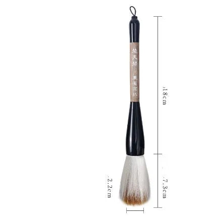 Large traditional Chinese writing brush with wolf and sheep hair bristles for calligraphy and painting.