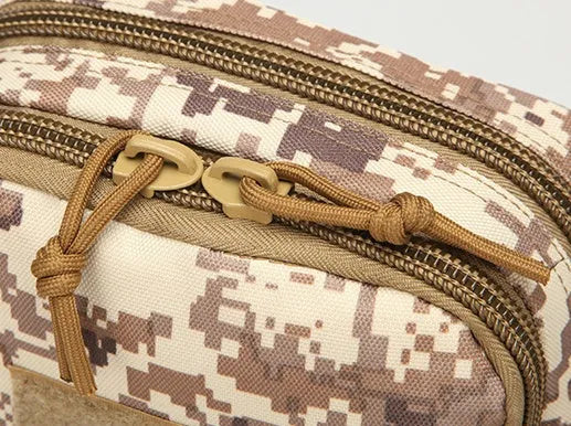 Molle crossbody bag in 800D Oxford, 25x17x10cm, with front and side MOLLE and two front sub-bags