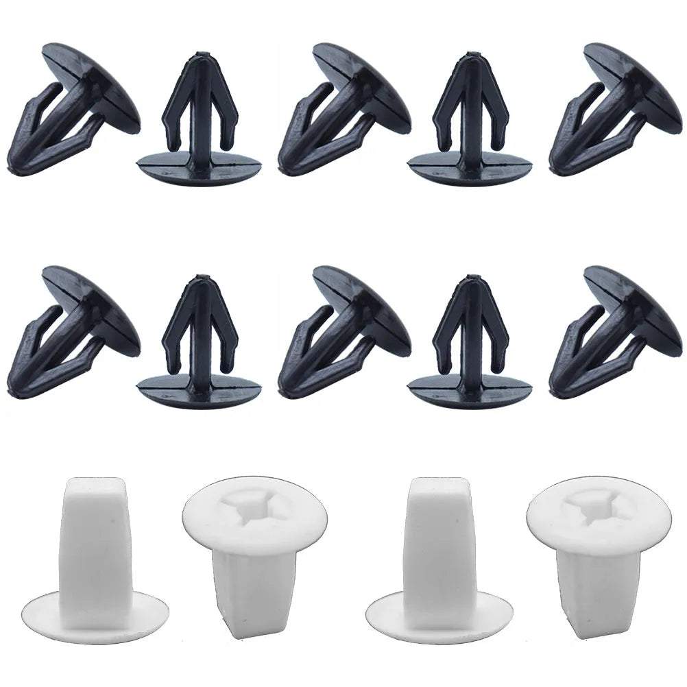 50 black plastic push-type screw rivets for GM car bumper mudguard and splash cover trim fasteners