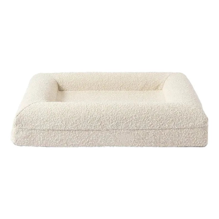 Rectangular pet sofa bed with thickened mattress and cloth cover, available in multiple sizes and colours for dogs