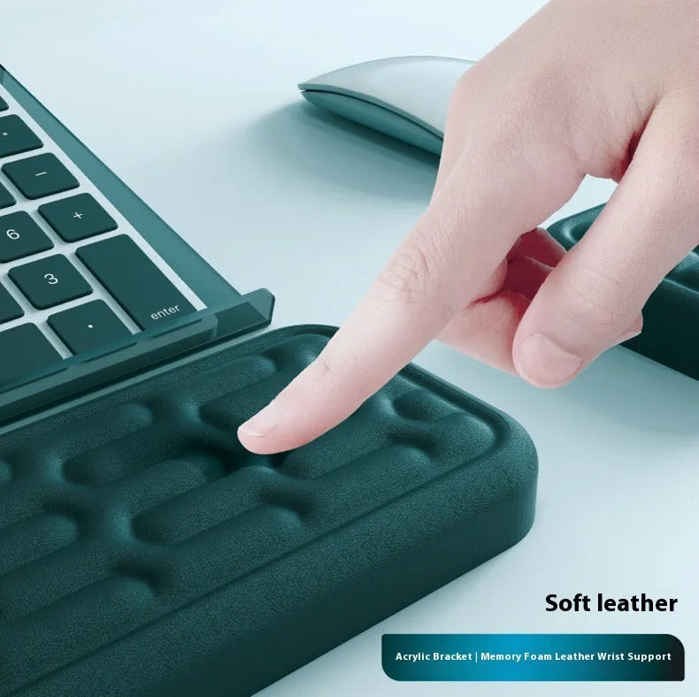 Double-sided keyboard mouse pad with memory foam wrist support in multiple colour options