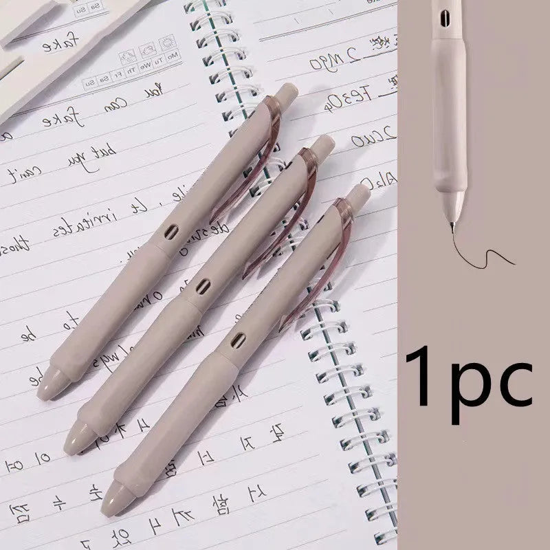 Macaron colour press gel pen with 0.5mm tip showing smoked ink refill options