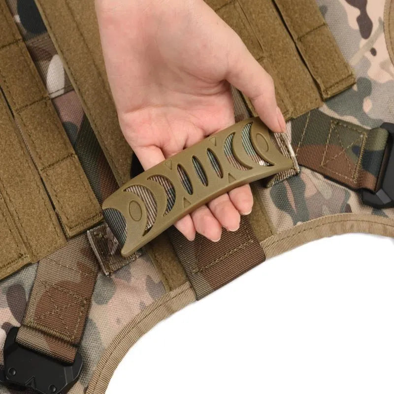 Six-piece dog training vest battle suit set in polyester fabric with tactical design